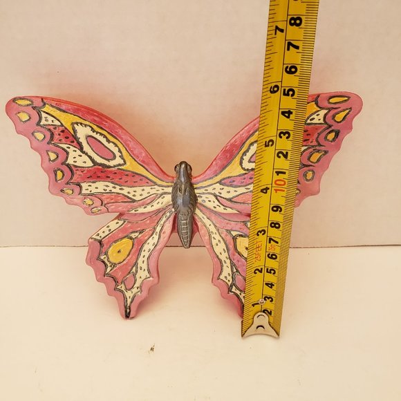 Vintage Chalkware Plaster Butterfly Wall Art - Picture 5 of 6